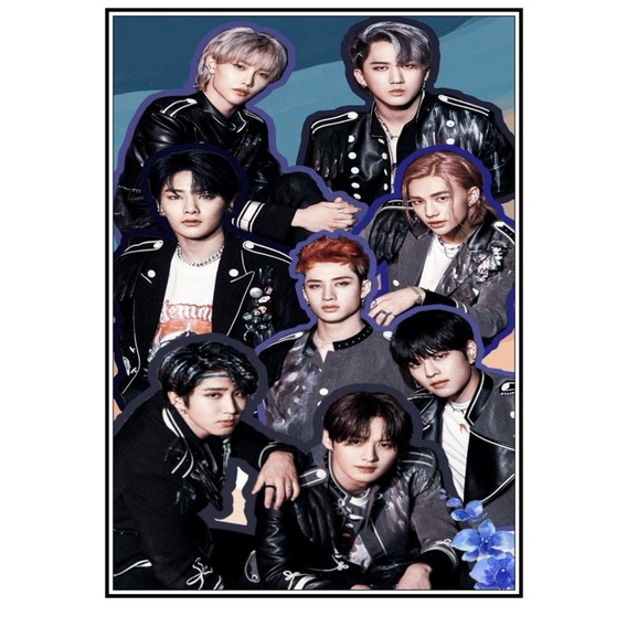 Poster Khổ 42X30cm  A3  In Hình Trẻ Em stray kids