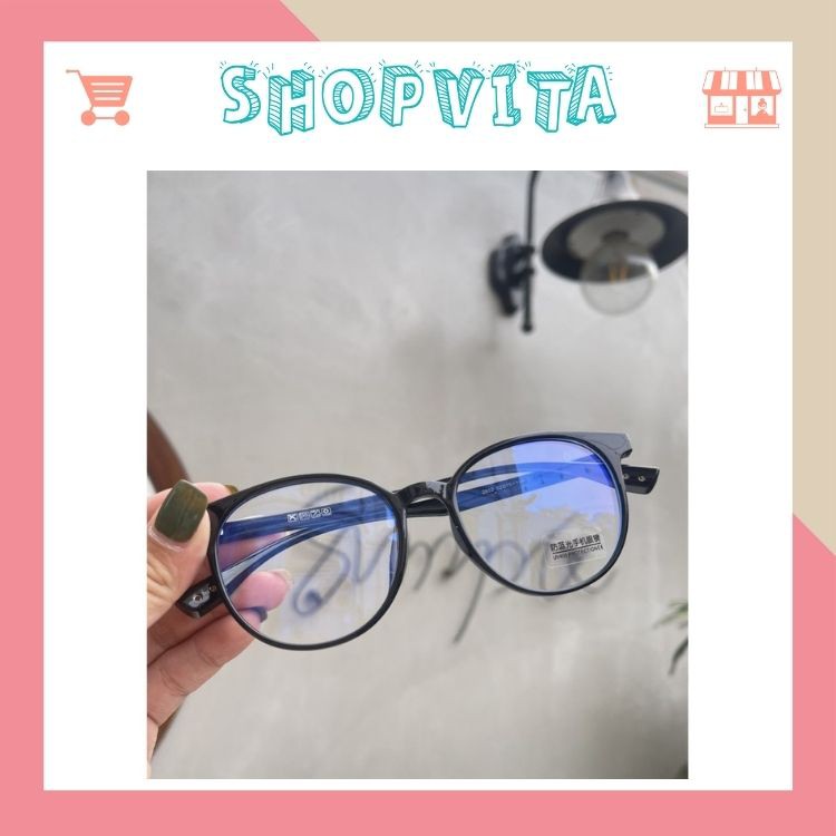 Kính Cận Nữ Shopvita Kính Gọng Tròn - Chống Xước, Chống Tia UV, Chống Ánh Sáng Xanh- VT26