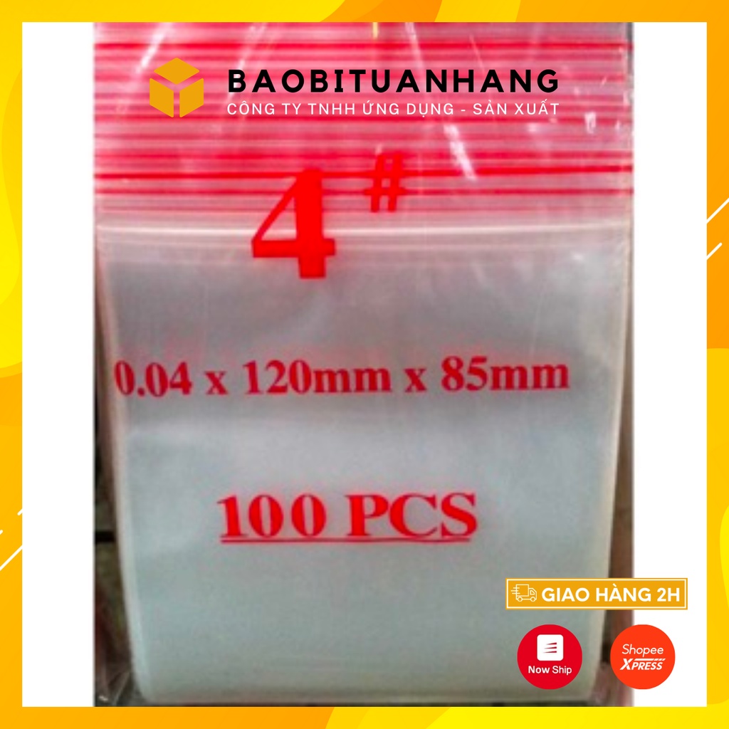 Gói 100 túi số 4 cỡ 8,5x12 cm