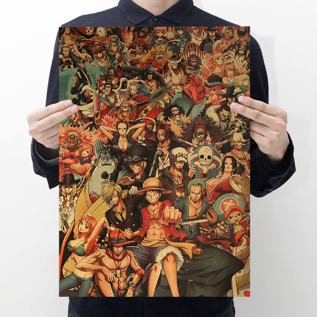 Poster One Piece dán tường, trang trí phòng, nội thất cực đẹp kích thước 50,5 * 35cm- Mô hình One Piece
