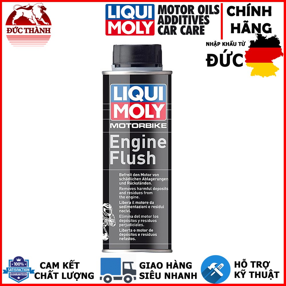 Bộ sản phẩm súc và phục hồi động cơ ( Súc rửa động cơ Liqui Moly Motorbike Engine Flush 1657 250ml &amp; Dung dịch trùng tu)