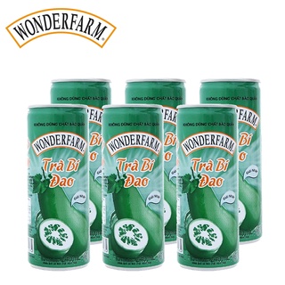 LỐC 6 LON TRÀ BÍ ĐAO WINTER MELON TEA WONDERFARM 240ML