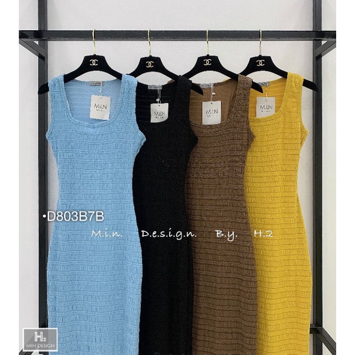 Đầm Maxi Ba Lỗ Dáng Suông Váy Body Dài Sát Nách Thun Cao Cấp Màu Đen/Xanh/Vàng/Nâu