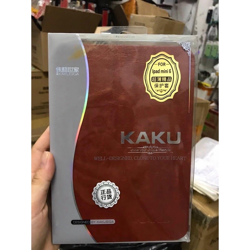 Bao da Kaku cho iPad Mini 7/ Mini 6 cảm biến tắt mở