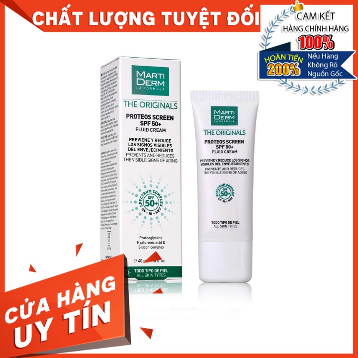 [HÀNG NHẬP KHẨU] Kem Chống Nắng Cho Da Dầu, Mụn, Nám Và Tăng Sắc Tố MartiDerm Proteos Screen SPF 50 + Fluid Cream 40ml