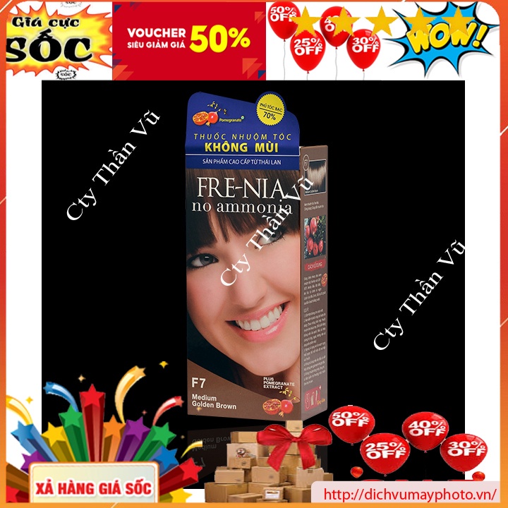 Thuốc Nhuộm Tóc Phủ Bạc FRE-NIA Chiết Xuất Từ Lựu Hàng Thái Lan Chính Hãng kholinhkienmayin