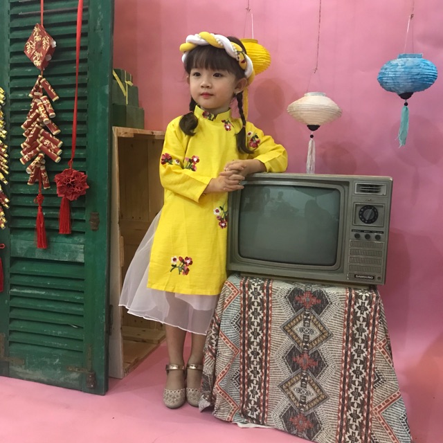 Áo dài đũi hoa