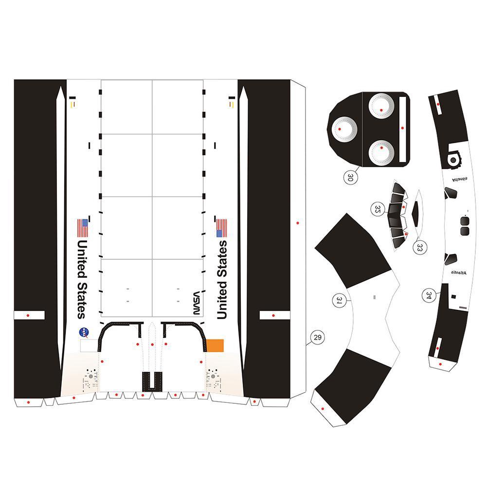 1 Mô Hình Tàu Không Gian 3d Bằng Giấy Tỉ Lệ 1: 150 34 cm U6Z3