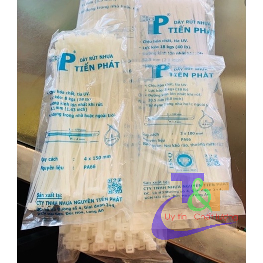 Dây rút nhựa Tiến Phát các loại 10cm , 20cm, 25cm, 30cm, 40cm, 50cm - Hàng Việt Nam chất lượng cao