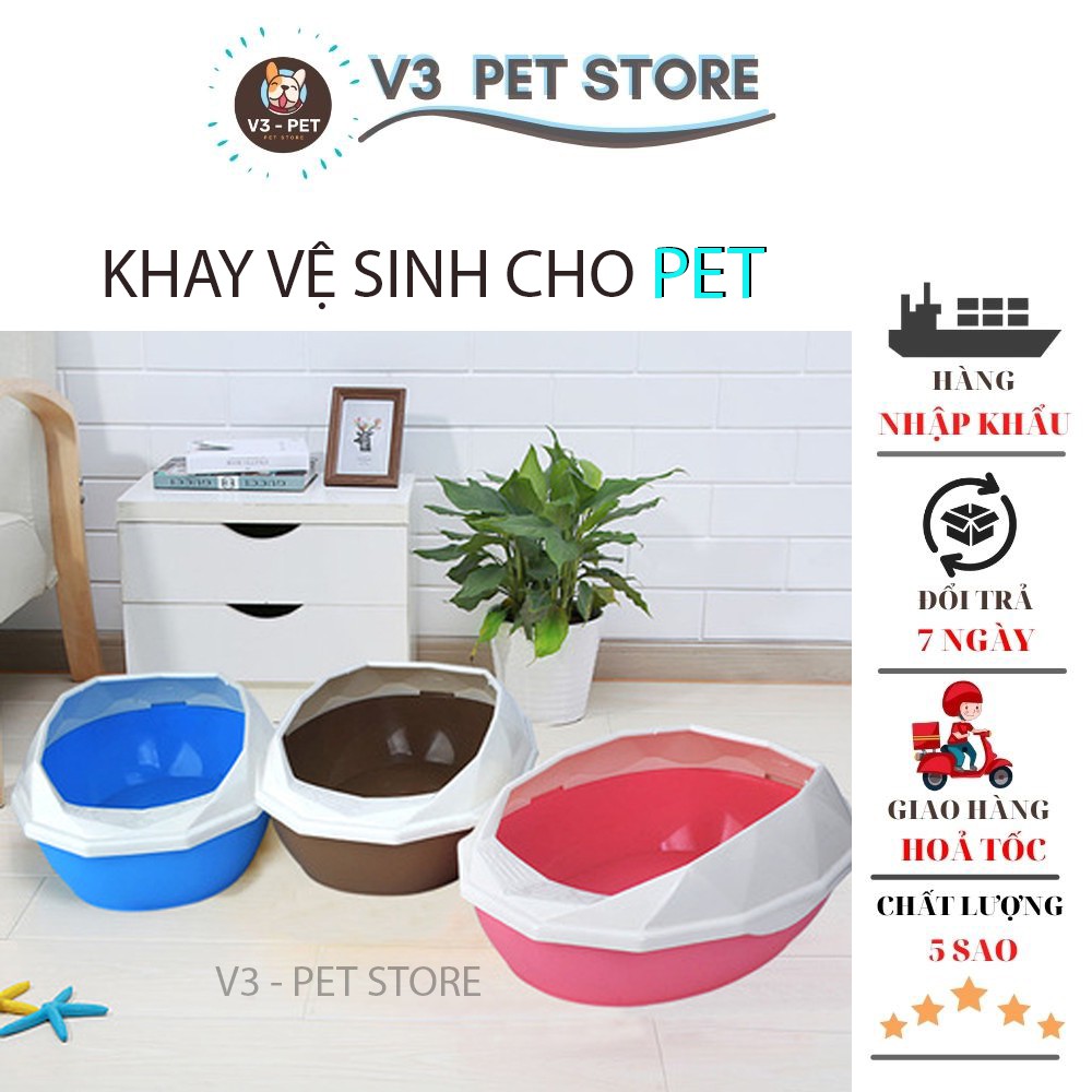 Khay Vệ Sinh Cho Mèo - Khay Đựng Cát Vệ Sinh - Nhựa ABS Nhập Khẩu