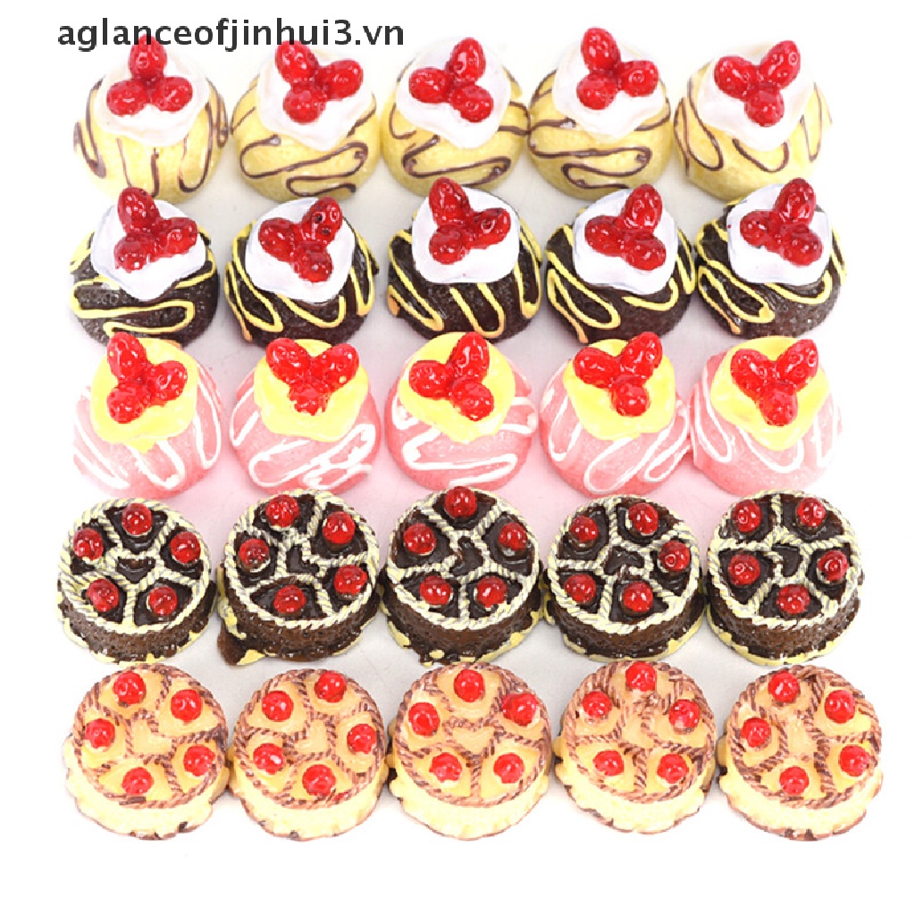 Set 5 Mô Hình Bánh Kem Giả Trang Trí