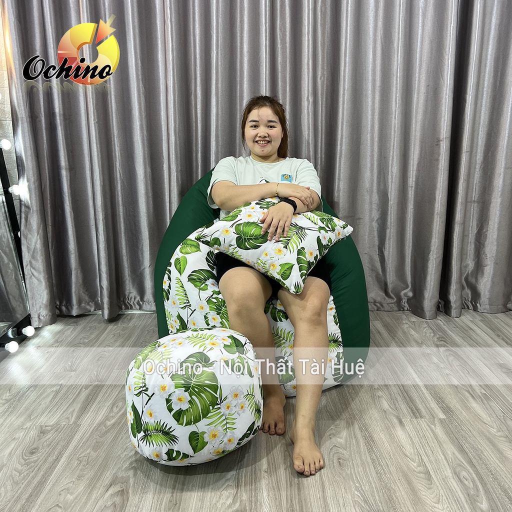 Ghế Hạt Xốp Thư Giãn, Ghế Lười Sofa Phong Cách Bắc Âu Gồm 3 Món Đã Kèm Hạt Xốp (Ảnh Thật)