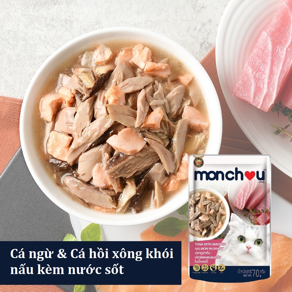 Thức ăn gói Monchou 70g cho mèo