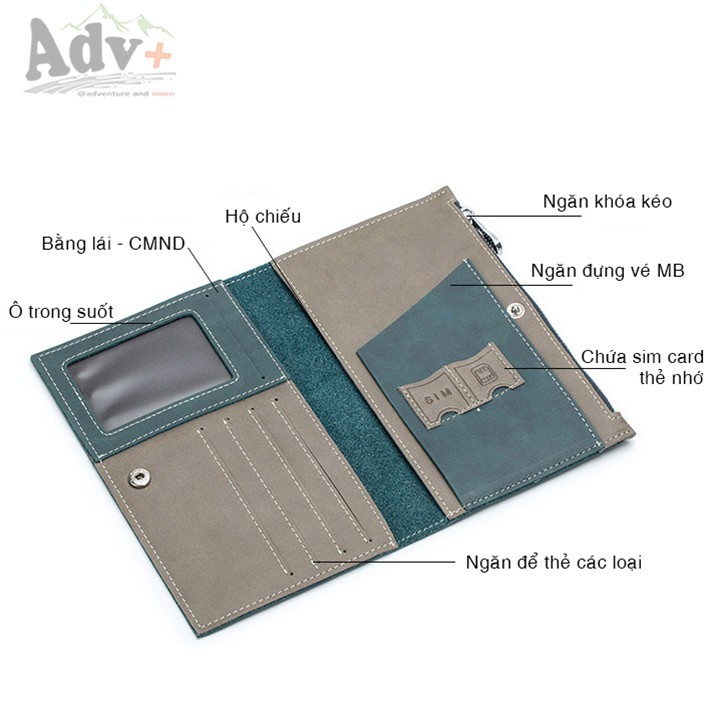 [FREESHIP 20-30K] Ví da bò đựng Passport Hộ chiếu thẻ tín dụng du lịch cầm tay cao cấp [MUÔN PHƯƠNG SHOP]