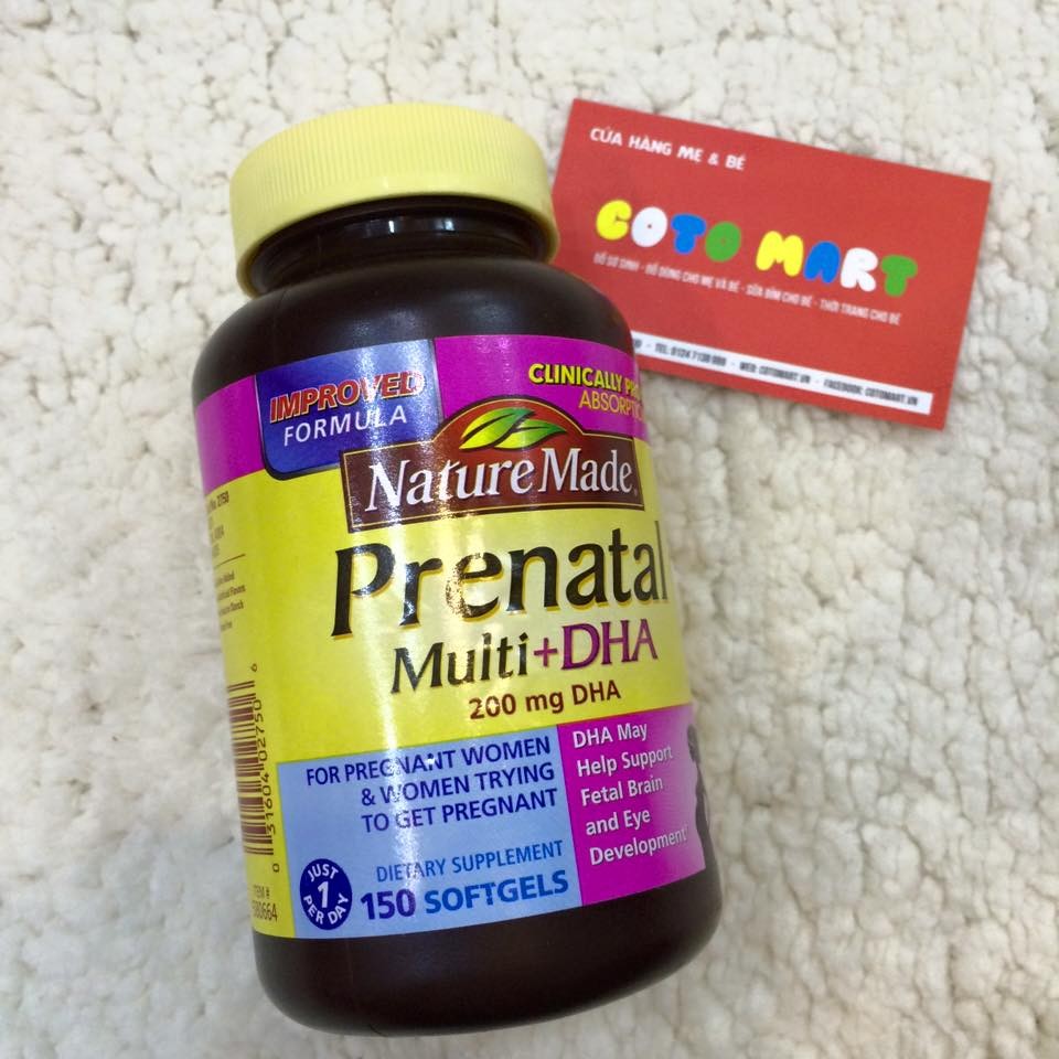 Vitamin NatureMade Prenatal Multi+DHA 150 viên