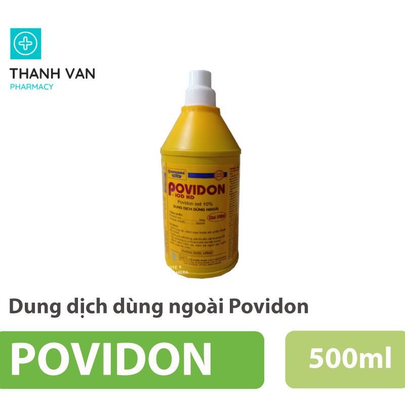 Dung dịch sát trùng vềt thương POVIDON 500ML , cồn iot sát khuẩn y tế