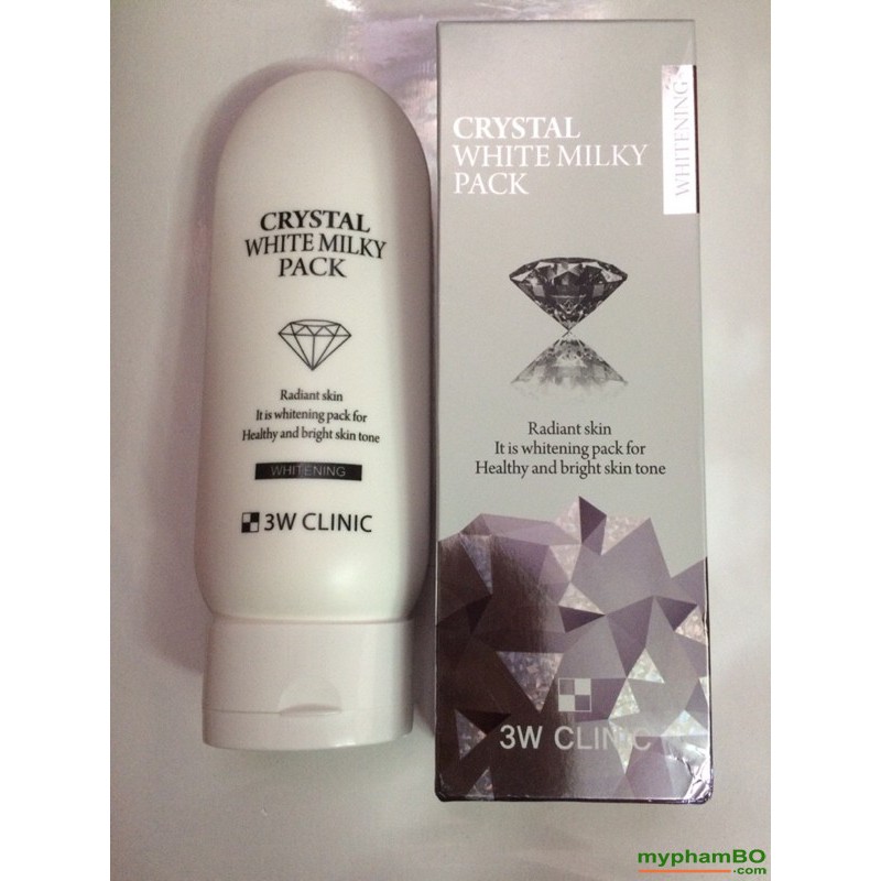 KEM KÍCH TRẮNG 3W CLINIC CRYSTAL WHITE MILKY PACK CHÍNH HÃNG