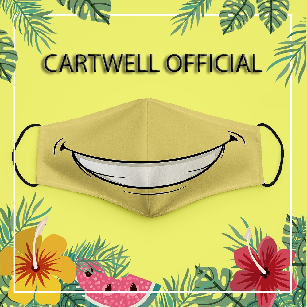 Khẩu trang trẻ em đáng yêu vui nhộn thú cưng cute dễ thương Hình Vẽ DRAWN CARTWELL bảo vệ toàn diện vải cotton 100% ngăn