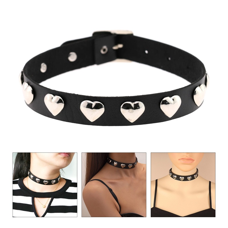 Vòng Cổ Choker Đính Gai Kim Loại Phong Cách Gothic Punk