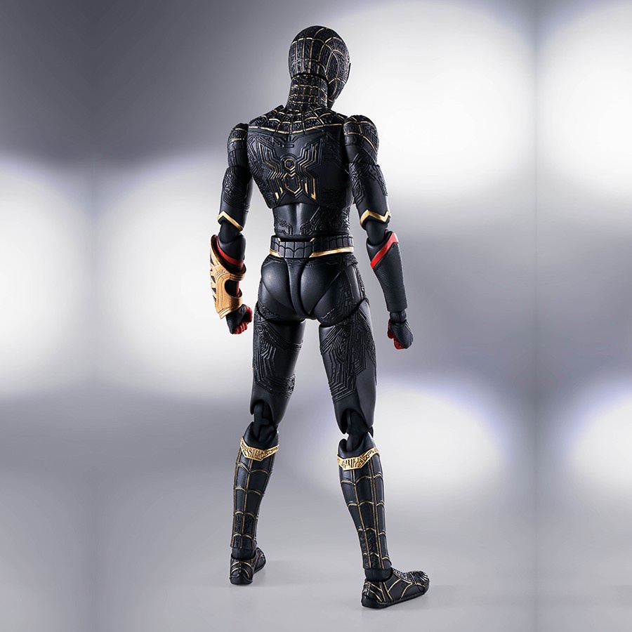 Mô Hình Chính Hãng SHF: Spider Man Black & Gold Suit - No Way Home