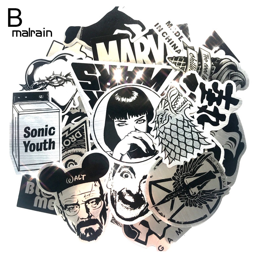 Bộ 50 nhãn dán trang trí laptop/vali/xe hơi/moto