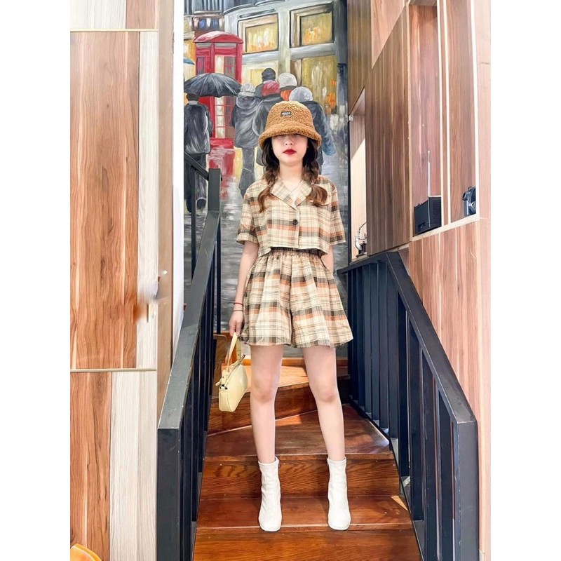 Set vest nữ kẻ sọc caro (giá sỉ) | BigBuy360 - bigbuy360.vn