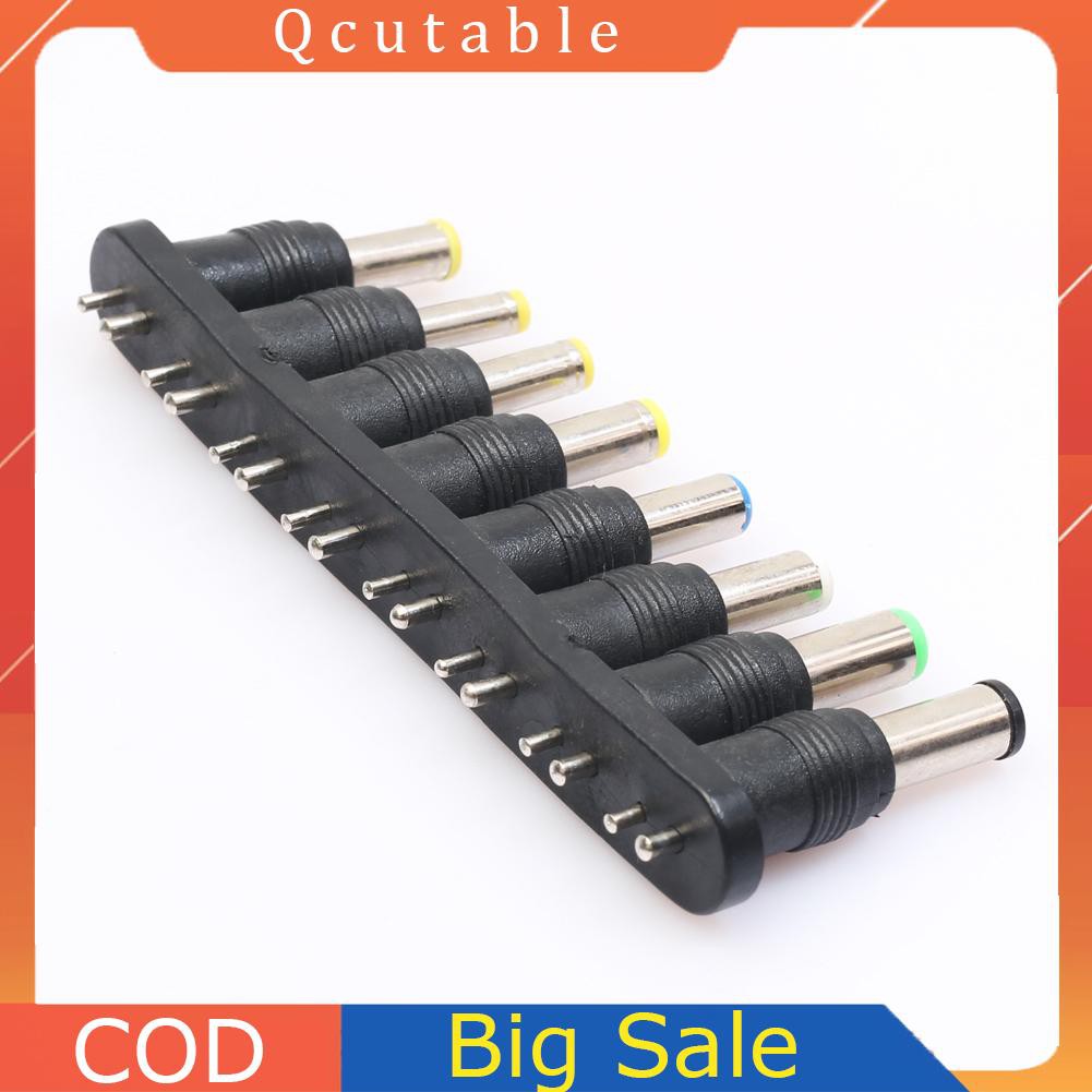 1 Bộ 8 Đầu Cắm Sạc Ac / Dc 2 Pin Cho Notebook