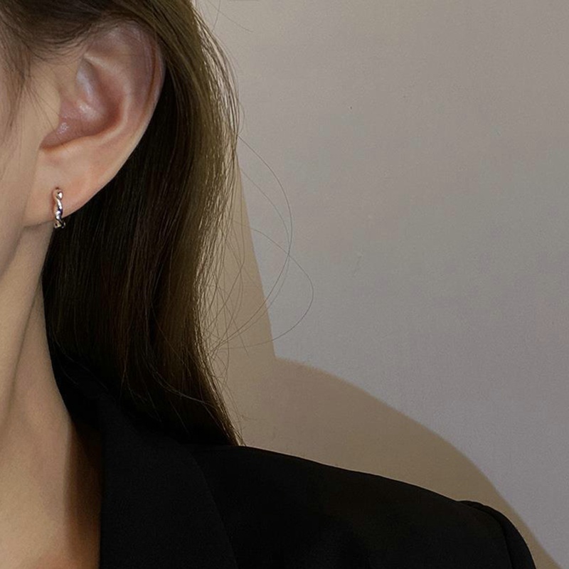 Set 3 Đôi Bông Tai Mạ Bạc 925 Kiểu Dáng Đơn Giản Cho Nữ