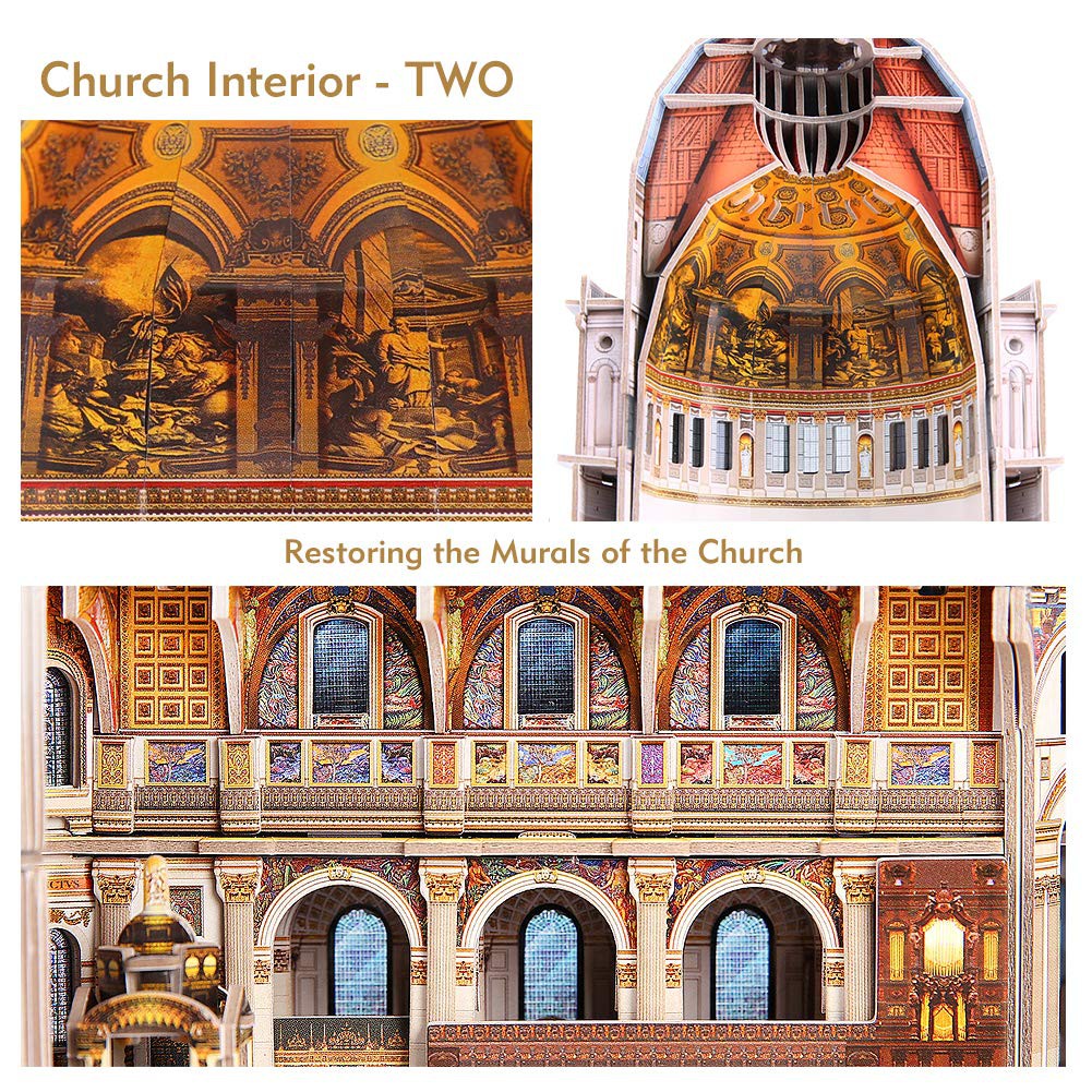 Mô hình giấy 3D CubicFun - Saint Paul's Catheral 643 mảnh - MC270h