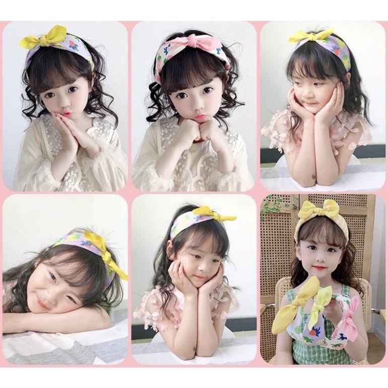 Băng đô CÀI TÓC NƠ BỌC VẢI bản to CUTE cho bé gái (bờm tóc cho bé gái)