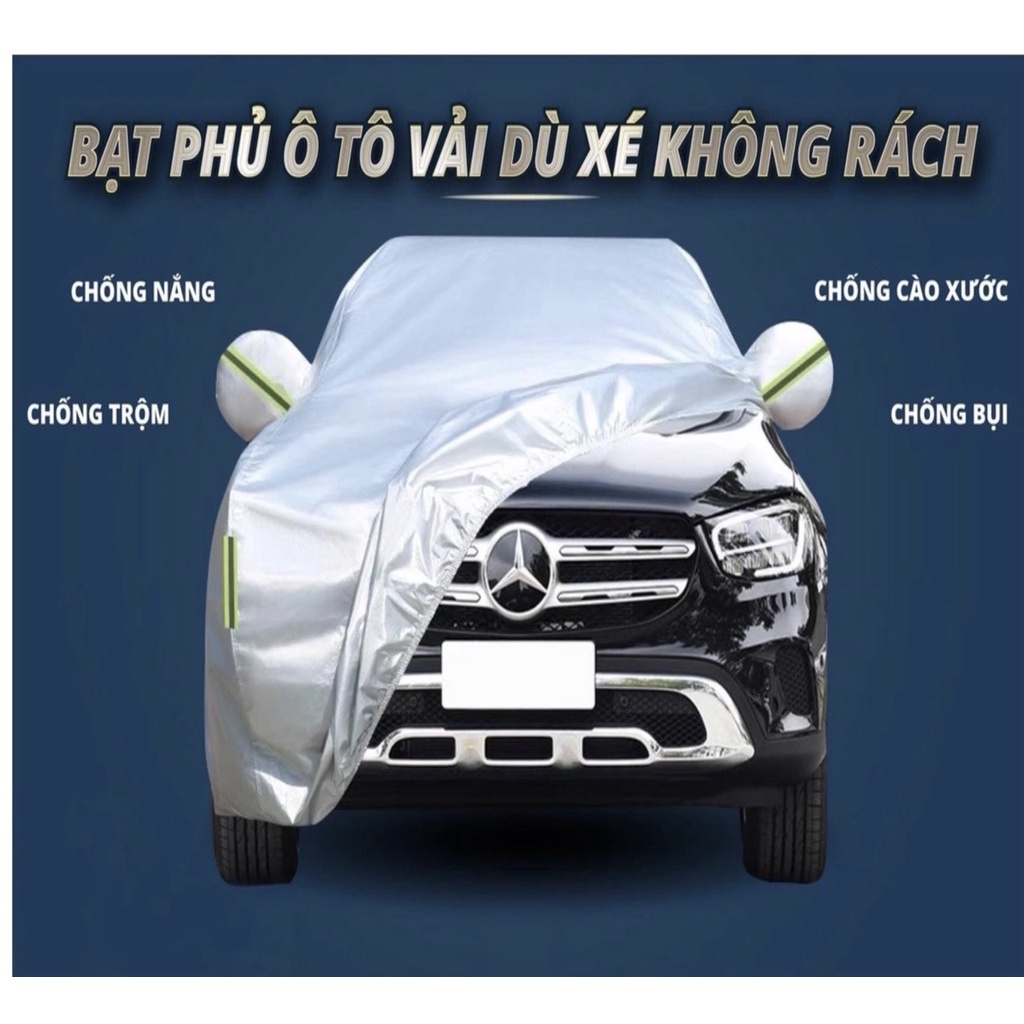 Bạt che phủ bảo vệ ô tô xe hơi vải Dù Oxford cao cấp chống xước, chống nắng nóng, chống cháy, chống mưa, chống bụi bẩn