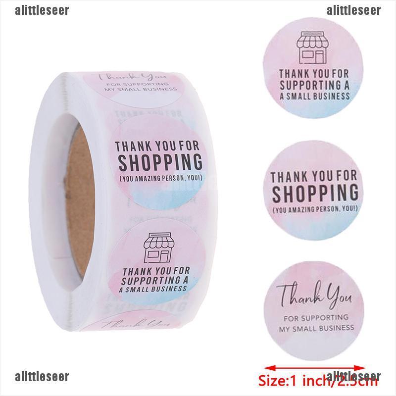 Nhãn Dán Giấy In Chữ Thank You Dùng Trang Trí Gói Hàng Tiện Dụng