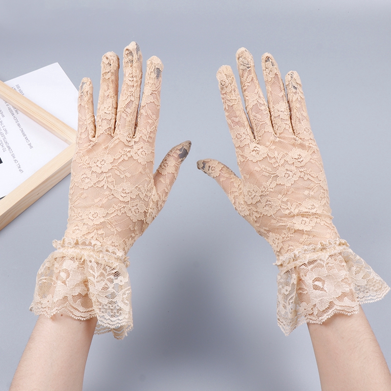 Găng Tay Ren Hoa Thiết Kế Quyến Rũ Thời Trang Cho Nữ
