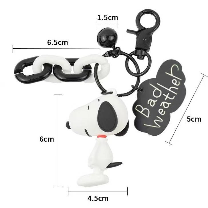 Mặt trang trí hình nhân vật hoạt hình Charlie/Snoopy dùng để trang trí cặp đi học/móc chìa khóa/làm quà tặng