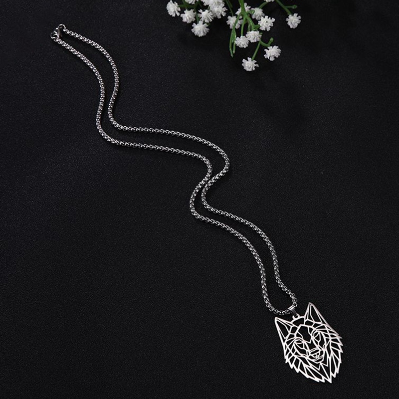 Dây Chuyền Mặt Sói Bằng Thép Không Gỉ