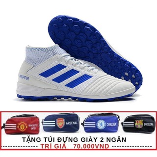 Giày đá banh Predator màu hồng X18.3 cao cổ - Da mềm - Nhẹ - Tặng túi đựng giày 2 ngăn ( màu ngẫu nhiên )
