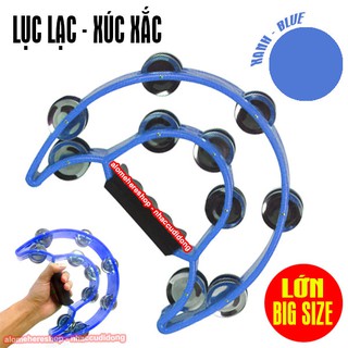 Lục lạc xúc xắc gõ bo nhựa lớn big size (Màu Xanh Dương)