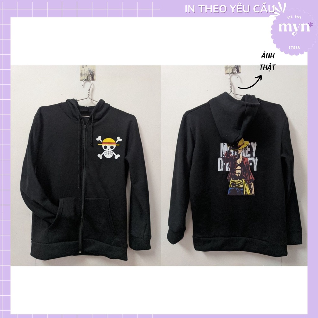 Áo Khoác Đen Có Nón Đủ Size In Theo Yêu Cầu