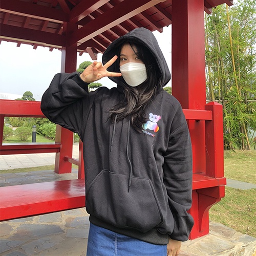 Áo Sweater nỉ bông tay dài in hình Bear phản quang chất cotton dày dặn | BigBuy360 - bigbuy360.vn