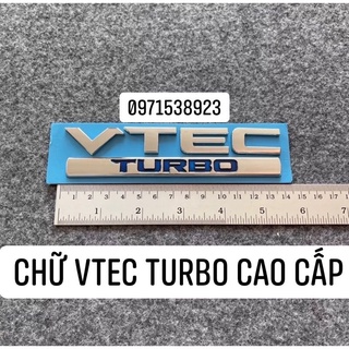 Bộ logo chữ vtec turbo cao cấp giá rẻ dán honda