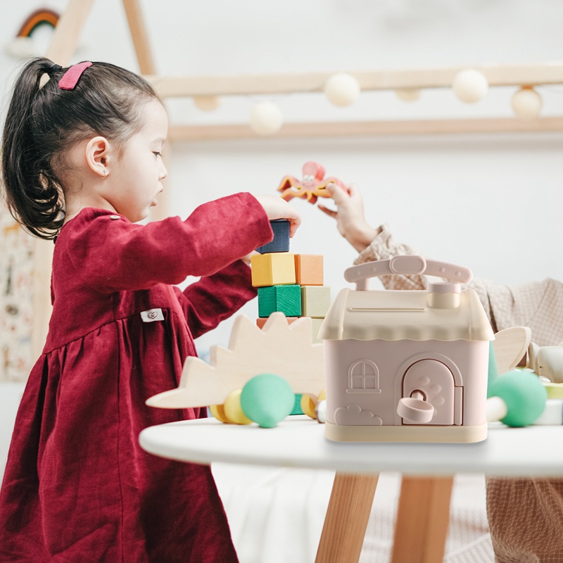 Hộp Đựng Tiền Tiết Kiệm Hình Ngôi Nhà 3D Dễ Thương Cho Người Lớn Và Trẻ Em # 1