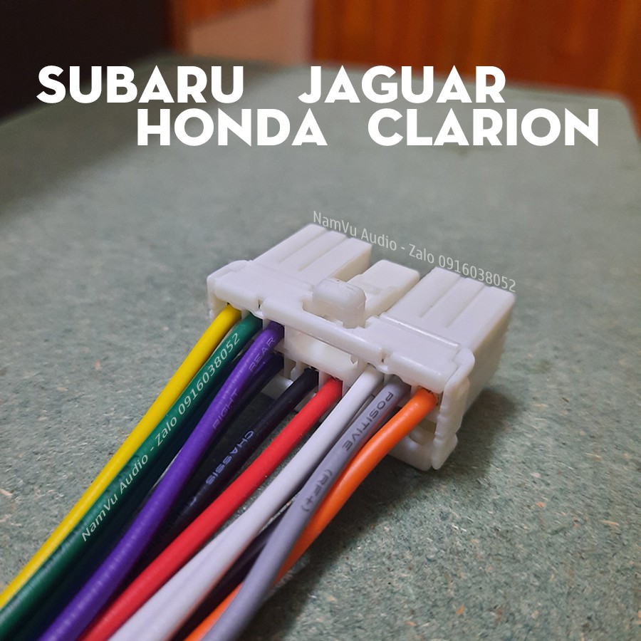 Cáp 14 pin - kết nối loa nguồn cho đầu cd Subaru Jaguar Honda Clarion
