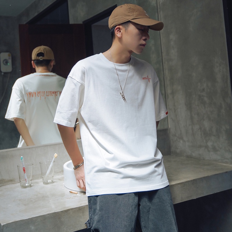 Áo Thun Nam Tay Ngắn Cổ Tròn In Chữ Sau Lưng Thời Trang Mùa Hè TTE210