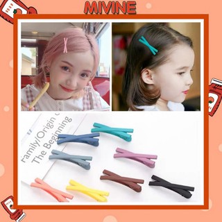 Kẹp tóc mái Mivine trơn nhiều màu dễ thương KT22
