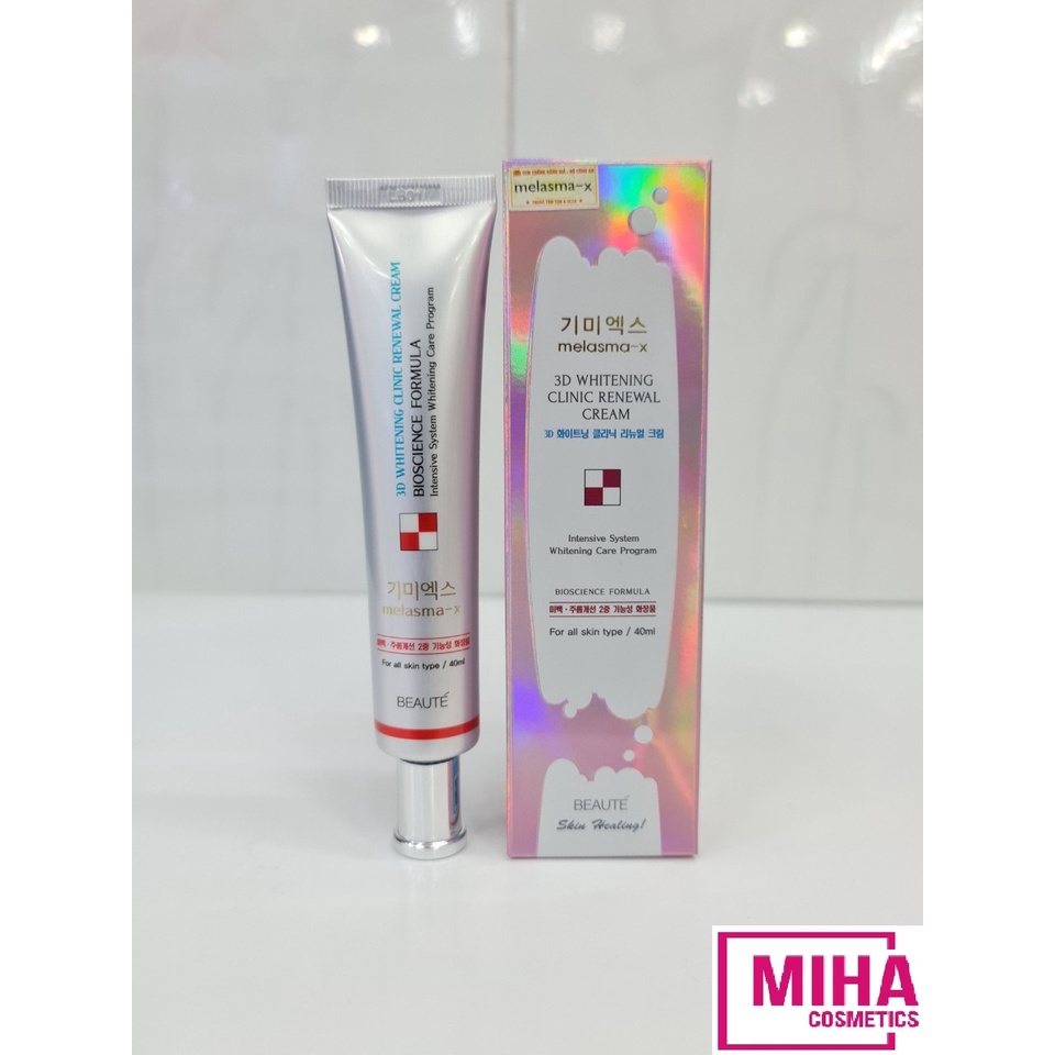 Kem Dưỡng Trắng Và Giảm Nám Tàn Nhang Melasma-X 3D Whitening Clinic Renewal Cream 40ml Hàn Quốc