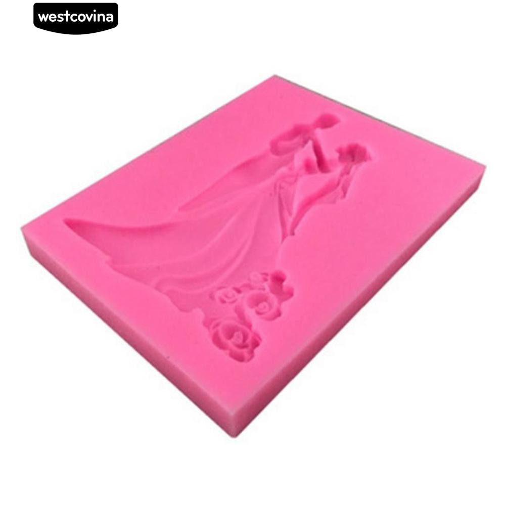Khuôn Silicon Làm Bánh Tạo Hình Cô Dâu Chú Rể Đẹp Mắt