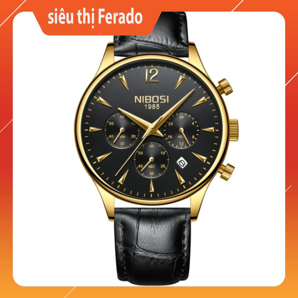ĐỒNG HỒ NAM NIBOSI 2326 FULL BOX MẶT TRÒN,DÂY DA CAO CẤP