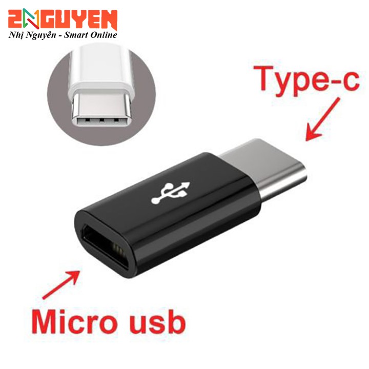 Đầu Chuyển Đổi Và Truyền Dữ Liệu Cổng Cắm Micro USB Sang Đầu Cắm USB 3.1 Type-C - Cáp OTG