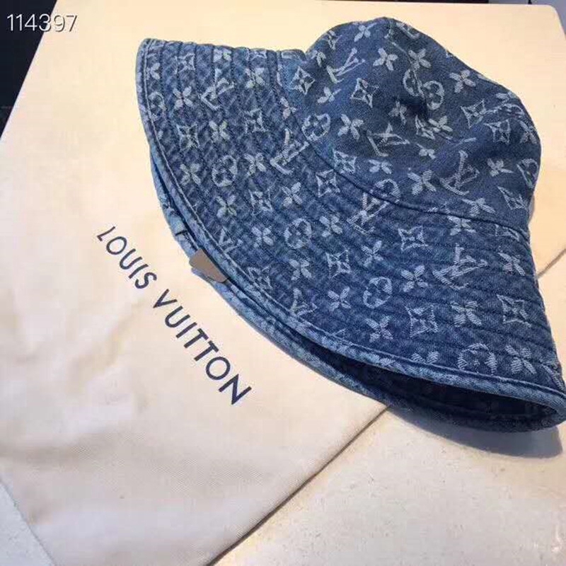Mũ vành denim in chữ thời trang Hàn Quốc
