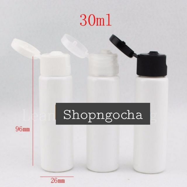 [20ml/30ml] Chai nhựa pet trắng sữa chiết mỹ phẩm